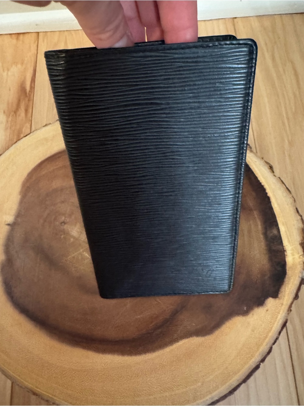 Louis Vuitton Black Epi Leather Long Bi-Fold Passport Wallet